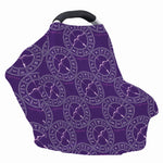 Purple Sagittarius Zodiac Pattern Print Baby Seat Cover