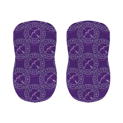Purple Sagittarius Zodiac Pattern Print Bar Stool Covers