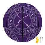 Purple Sagittarius Zodiac Pattern Print Basketball