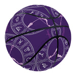 Purple Sagittarius Zodiac Pattern Print Basketball