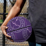 Purple Sagittarius Zodiac Pattern Print Basketball