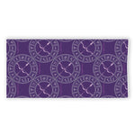 Purple Sagittarius Zodiac Pattern Print Beach Towel