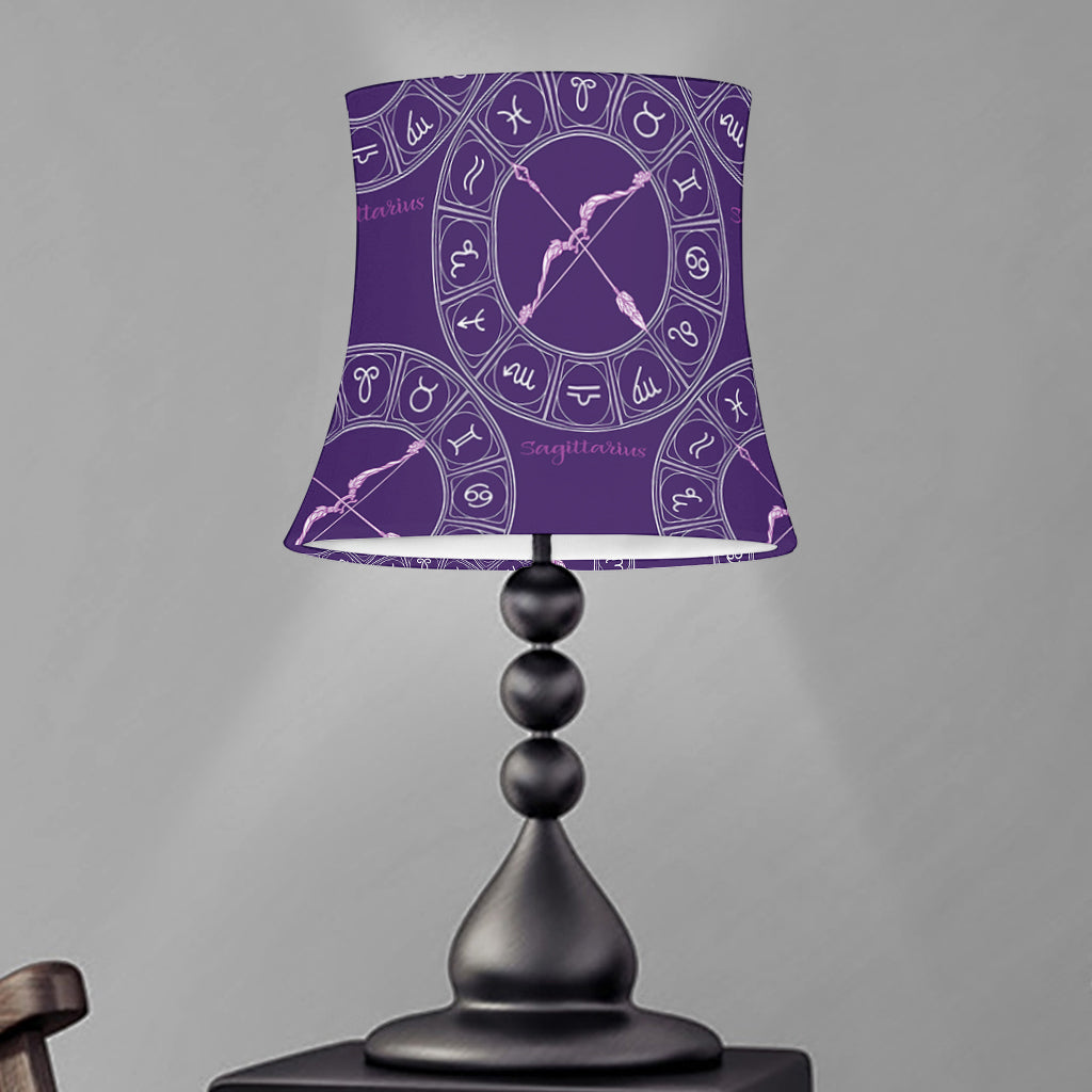 Purple Sagittarius Zodiac Pattern Print Bell Lamp Shade