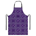 Purple Sagittarius Zodiac Pattern Print Bib Apron With Pocket