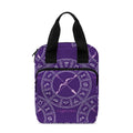 Purple Sagittarius Zodiac Pattern Print Bible Tote Bag