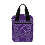 Purple Sagittarius Zodiac Pattern Print Bible Tote Bag