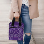 Purple Sagittarius Zodiac Pattern Print Bible Tote Bag