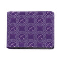 Purple Sagittarius Zodiac Pattern Print Bifold Wallet