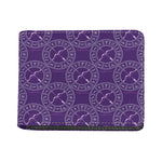 Purple Sagittarius Zodiac Pattern Print Bifold Wallet