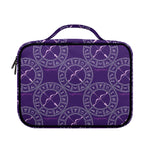 Purple Sagittarius Zodiac Pattern Print Briefcase Bible Bag