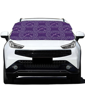 Purple Sagittarius Zodiac Pattern Print Car Windshield Snow Cover