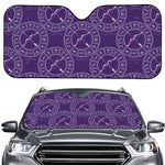 Purple Sagittarius Zodiac Pattern Print Car Windshield Sun Shade