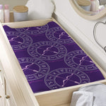 Purple Sagittarius Zodiac Pattern Print Changing Pad Cover