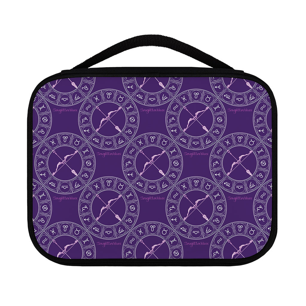 Purple Sagittarius Zodiac Pattern Print Classic Bible Case