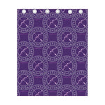 Purple Sagittarius Zodiac Pattern Print Curtain