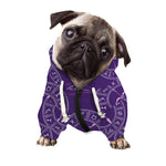 Purple Sagittarius Zodiac Pattern Print Dog Zip Up Hoodie