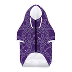 Purple Sagittarius Zodiac Pattern Print Dog Zip Up Hoodie