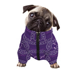 Purple Sagittarius Zodiac Pattern Print Dog Zip Up Jacket