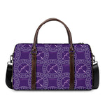 Purple Sagittarius Zodiac Pattern Print Duffle Bag