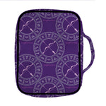 Purple Sagittarius Zodiac Pattern Print Front Pocket Bible Bag