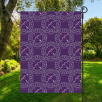 Purple Sagittarius Zodiac Pattern Print Garden Flag