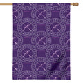 Purple Sagittarius Zodiac Pattern Print House Flag