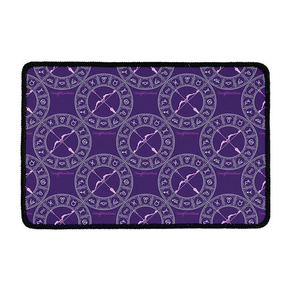 Purple Sagittarius Zodiac Pattern Print Kitchen Mat