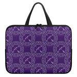 Purple Sagittarius Zodiac Pattern Print Laptop Sleeve With Handle
