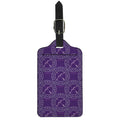 Purple Sagittarius Zodiac Pattern Print Luggage Tag