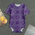 Purple Sagittarius Zodiac Pattern Print Men's Bodysuit