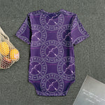 Purple Sagittarius Zodiac Pattern Print Men's Bodysuit