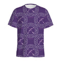 Purple Sagittarius Zodiac Pattern Print Men's Athletic T-Shirt