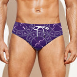 Purple Sagittarius Zodiac Pattern Print Men's Swim Briefs