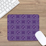 Purple Sagittarius Zodiac Pattern Print Mouse Pad