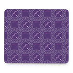 Purple Sagittarius Zodiac Pattern Print Mouse Pad