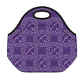 Purple Sagittarius Zodiac Pattern Print Neoprene Lunch Bag