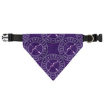 Purple Sagittarius Zodiac Pattern Print Over The Collar Dog Bandana