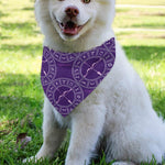 Purple Sagittarius Zodiac Pattern Print Over The Collar Dog Bandana