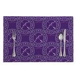 Purple Sagittarius Zodiac Pattern Print Placemat