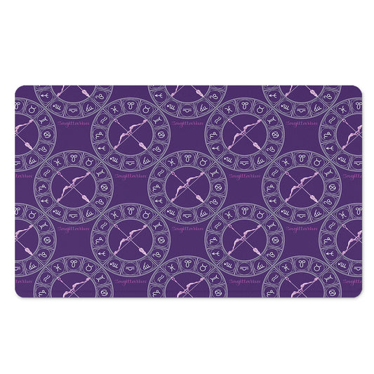 Purple Sagittarius Zodiac Pattern Print Polyester Doormat