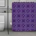 Purple Sagittarius Zodiac Pattern Print Polyester Shower Curtain
