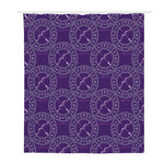Purple Sagittarius Zodiac Pattern Print Polyester Shower Curtain