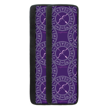 Purple Sagittarius Zodiac Pattern Print Refrigerator Handle Covers