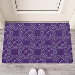 Purple Sagittarius Zodiac Pattern Print Rubber Doormat