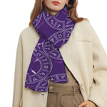 Purple Sagittarius Zodiac Pattern Print Scarf