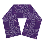 Purple Sagittarius Zodiac Pattern Print Scarf
