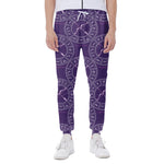 Purple Sagittarius Zodiac Pattern Print Scuba Joggers
