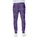 Purple Sagittarius Zodiac Pattern Print Scuba Joggers