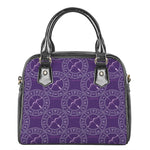 Purple Sagittarius Zodiac Pattern Print Shoulder Handbag