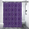 Purple Sagittarius Zodiac Pattern Print Shower Curtain